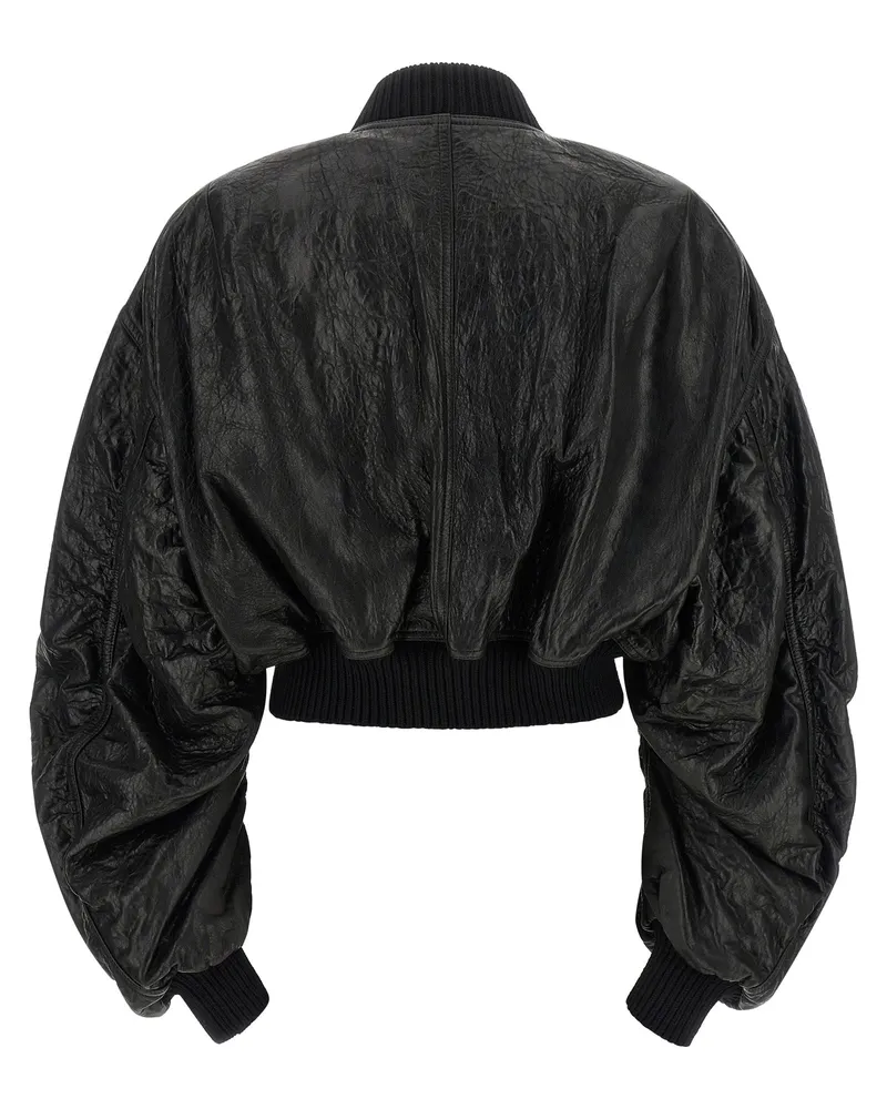 Rick Owens Women's Black Lamb Leather Jacket Clothing Black