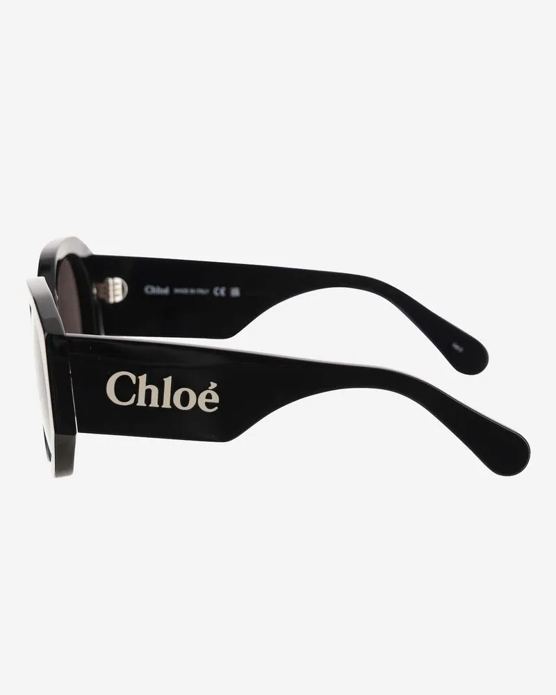 Chloé Women's Logo Sunglasses Black Recycled Acetate Black