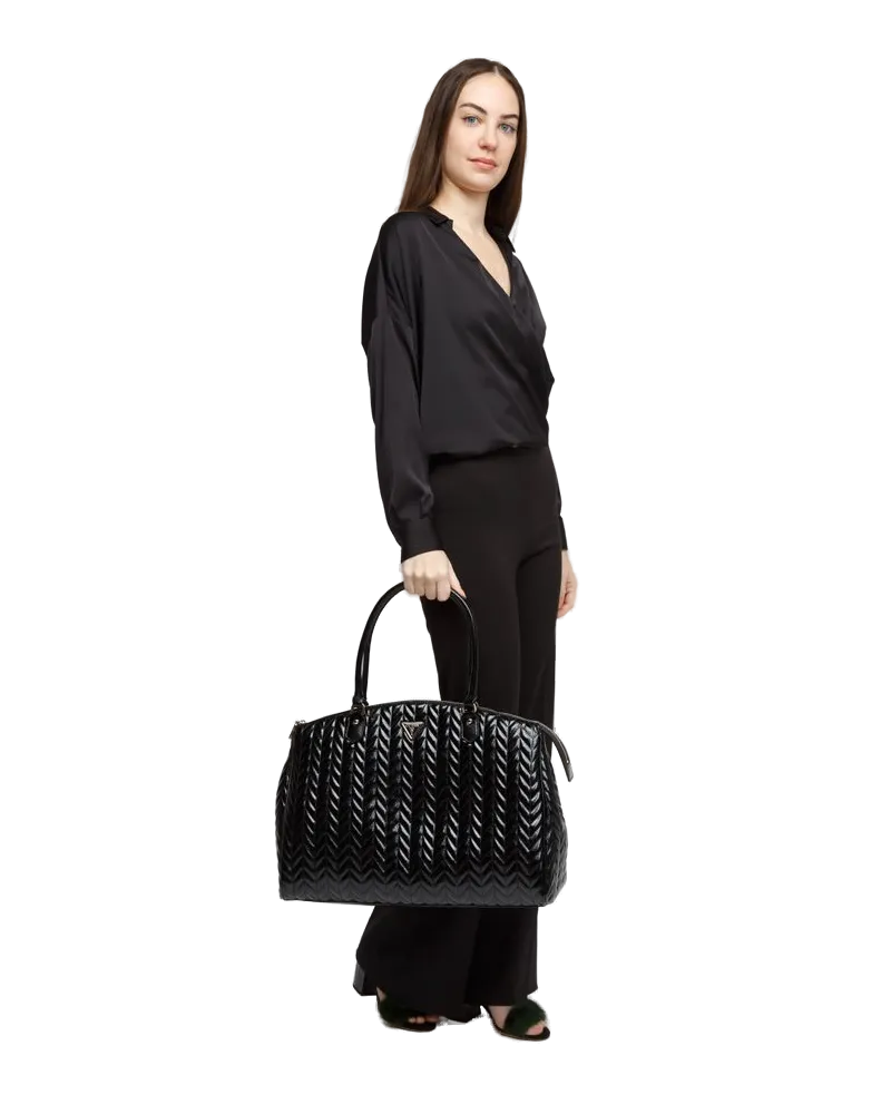 Guess Women's Tote Bag Black Polyurethane - Tote-Bags Black