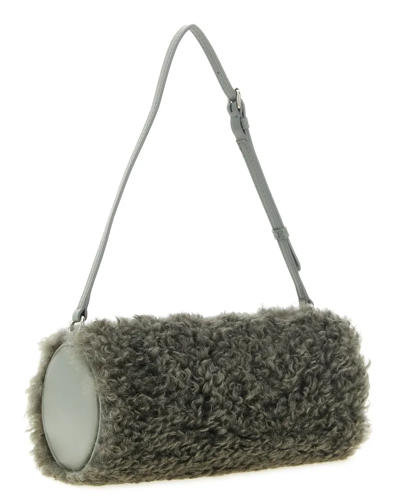 Stella McCartney Shearling Clutch — Gray Gray