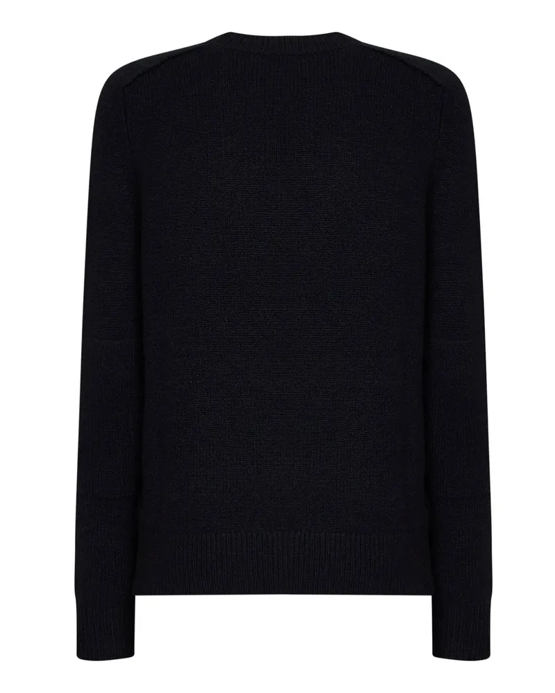 Burberry EKD Intarsia Cashmere Sweater — Black Black