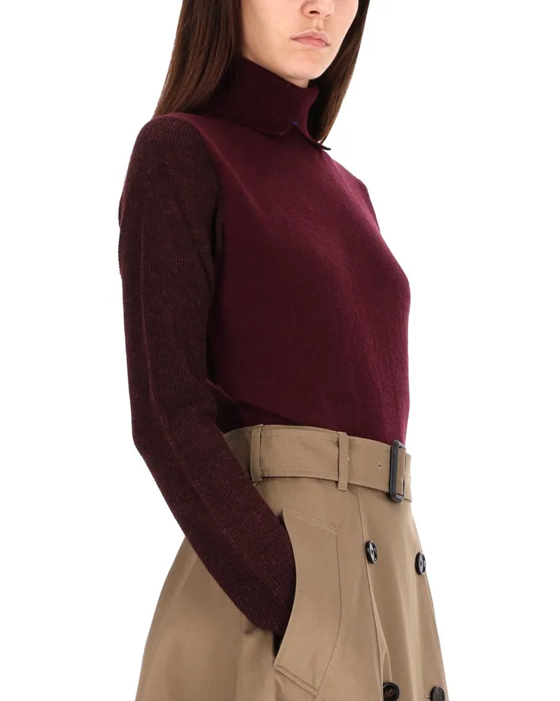 Burberry Wool Blend Pullover Sweater — Bordeaux Bordeaux