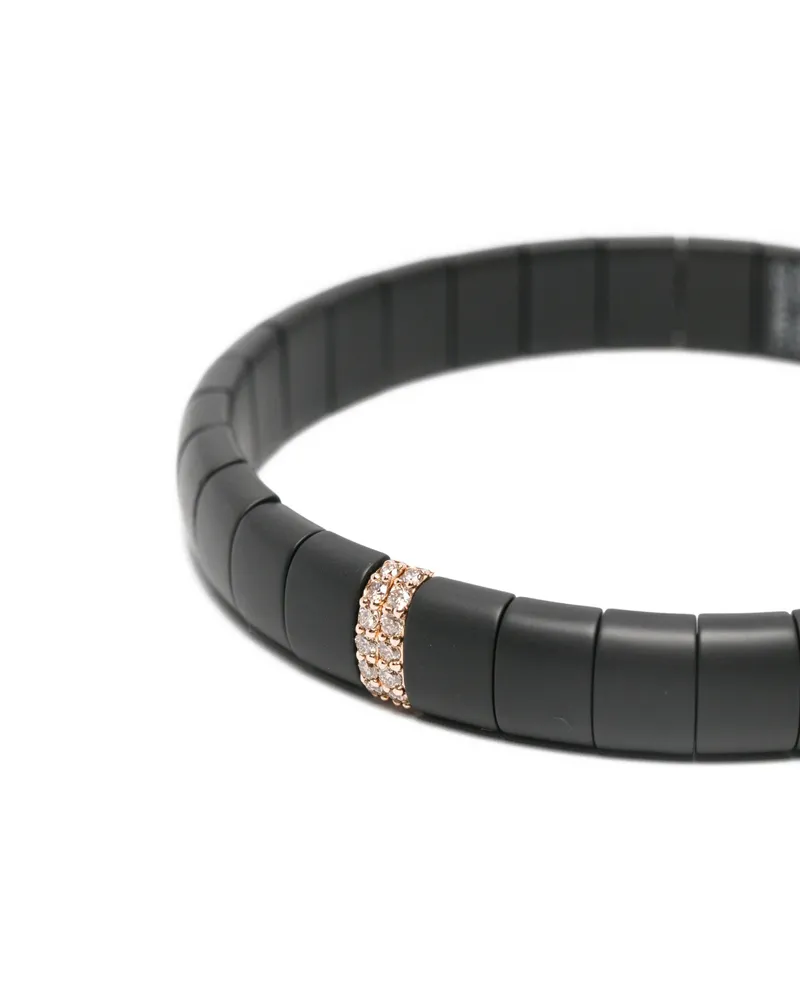 Roberto Demeglio Women's 18kt Rose Gold Diamonds Bracelet Ss26 W Black