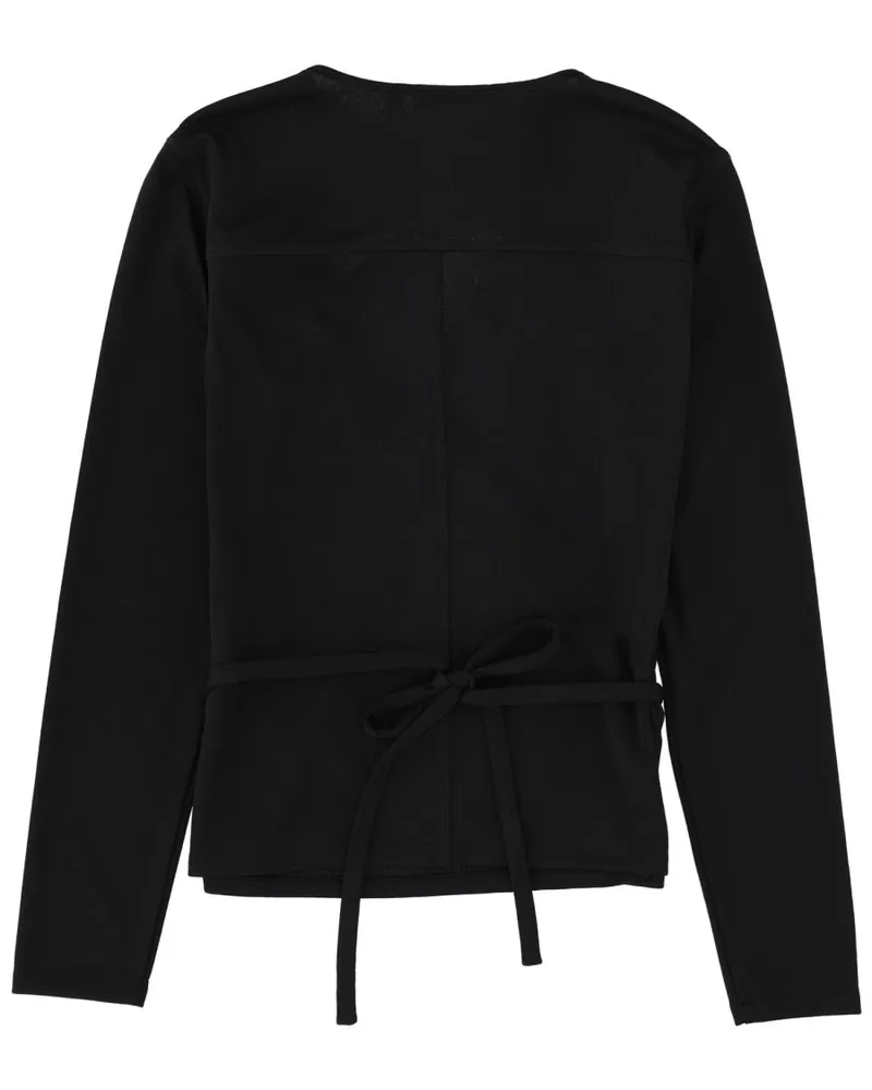 Theory Lace-Up Sweater — Black Black