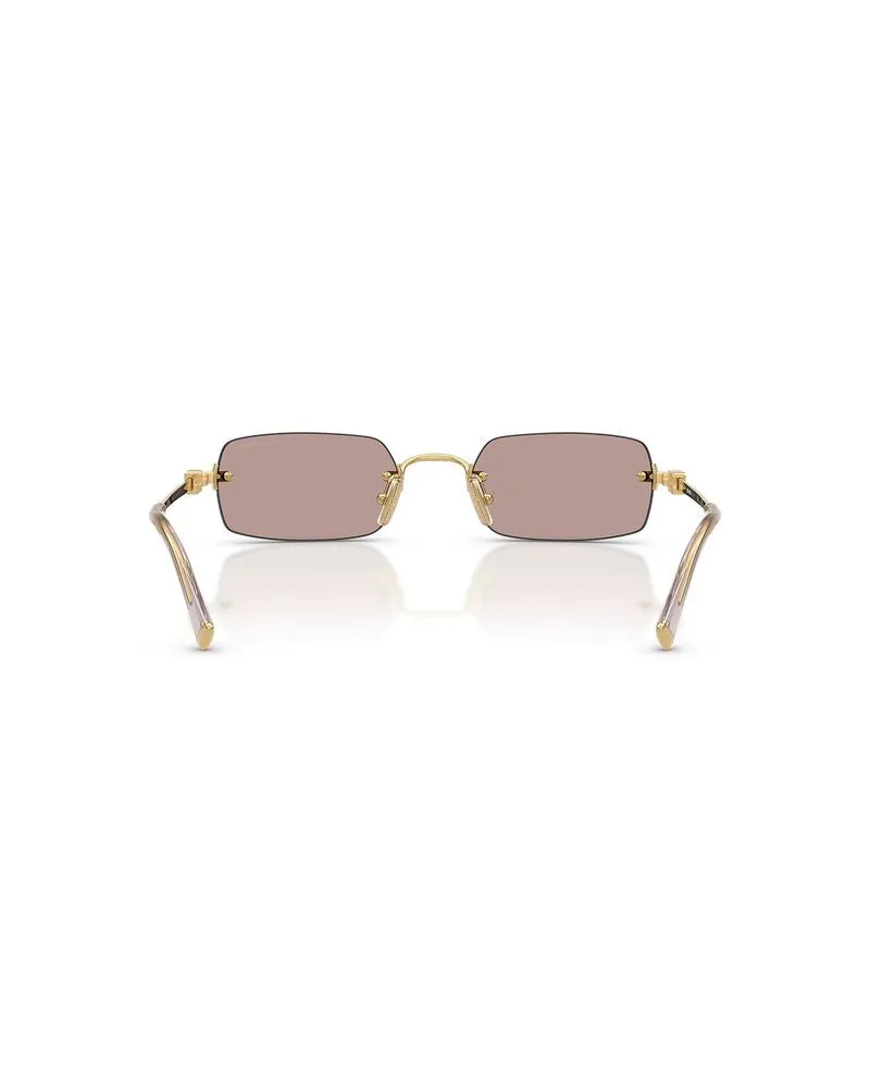 Miu Miu Women's Miu Sunglasses Violet-Gold Metal Eyewear - Violet/gold Gold