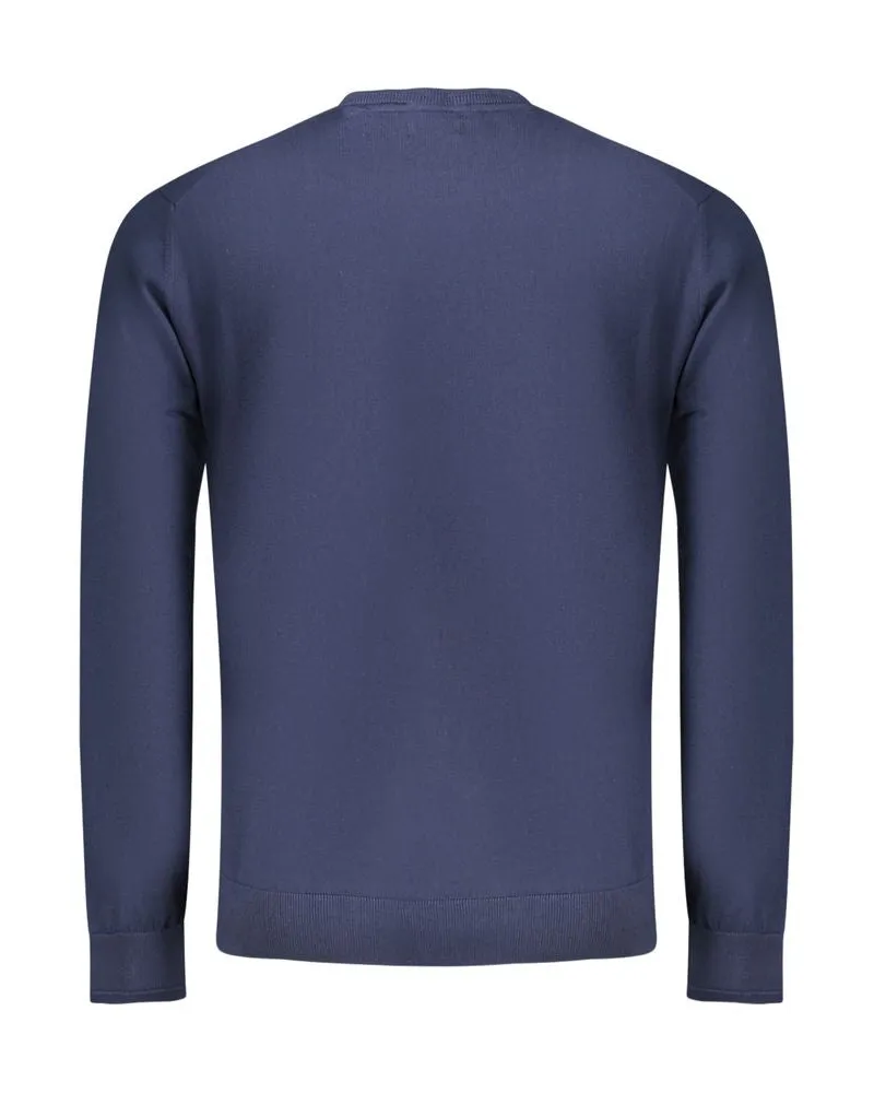 Napapijri Cotton Crew Neck Long-Sleeve T-Shirt — Blue Blue