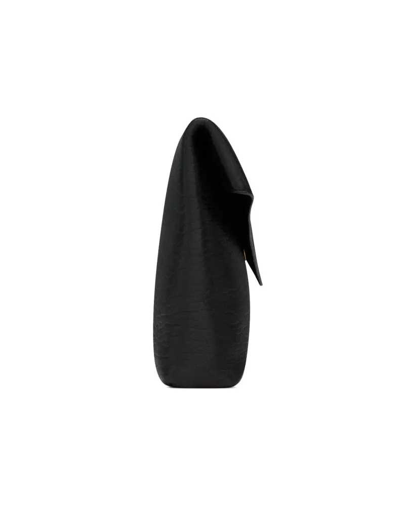 Saint Laurent Women's Clutch Envelope Cassandre Black Lambskin Bags Black