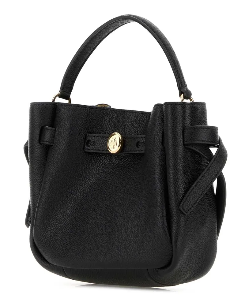 Tory Burch Women's Black Leather Mini Romy Bucket Bag 001 Borse A Secchiello Black