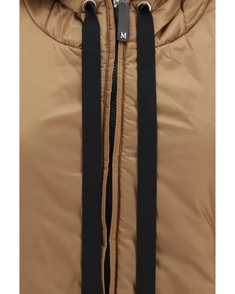 Max Mara Women's Hooded Padded Vest Caramel Outer: Polyamide Puffer Jackets Caramel