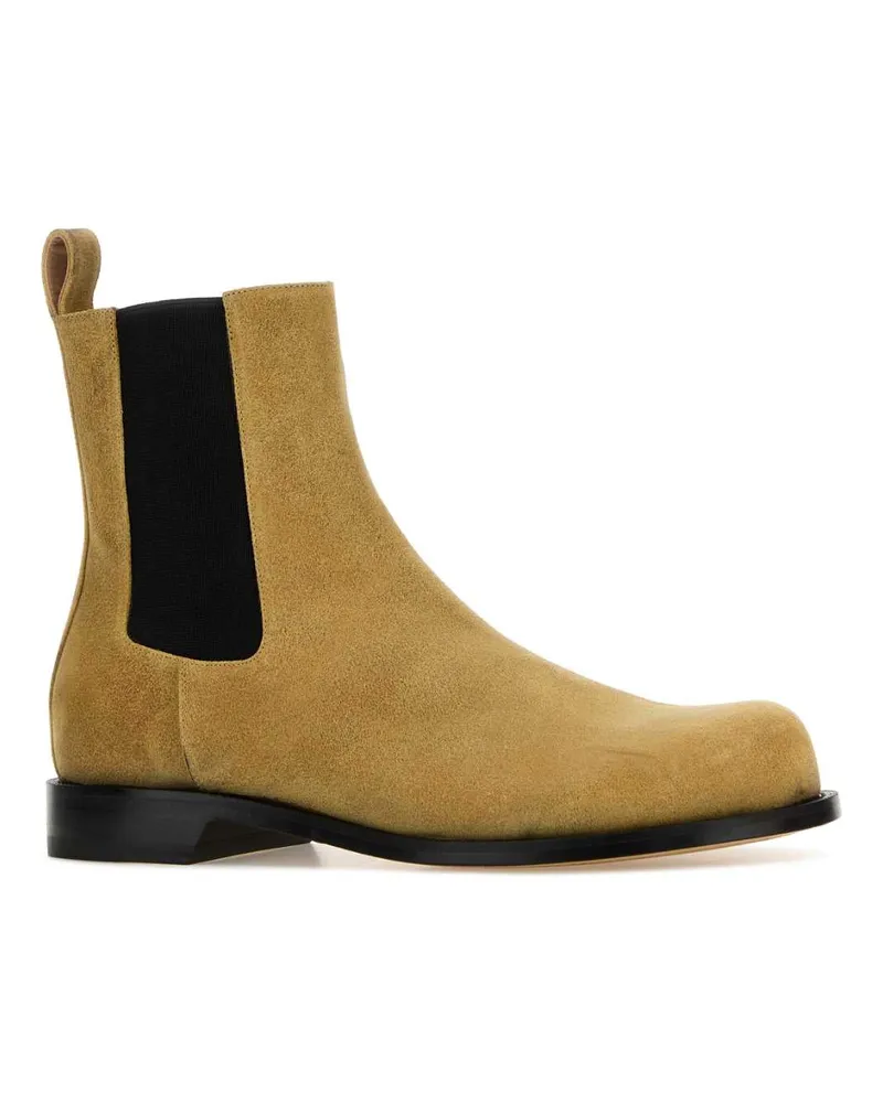 J.W.Anderson Men's Beige Suede Chelsea Ankle Boots Mustard Stivali Yellow