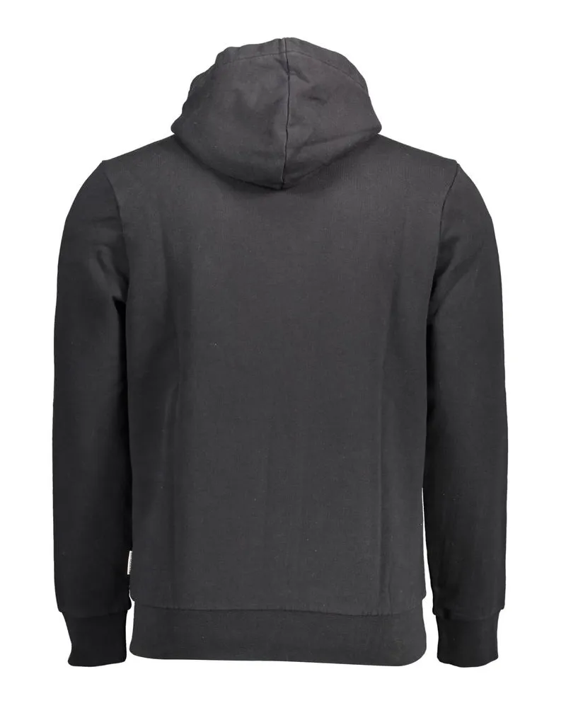 Napapijri Logo-Printed Cotton Hoodie — Black Black