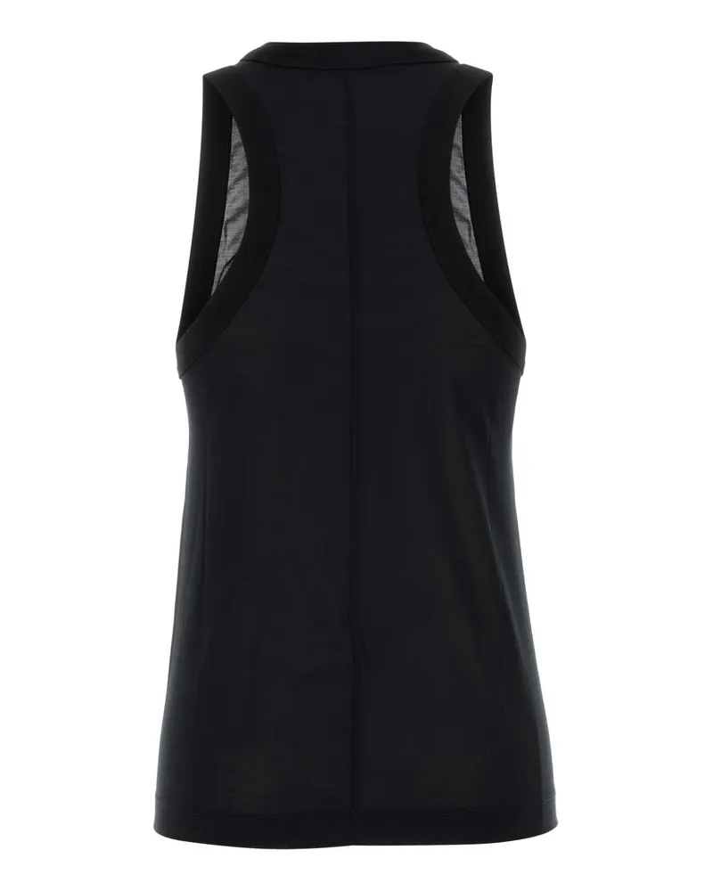 Carven Silk Tank Top — Black Black