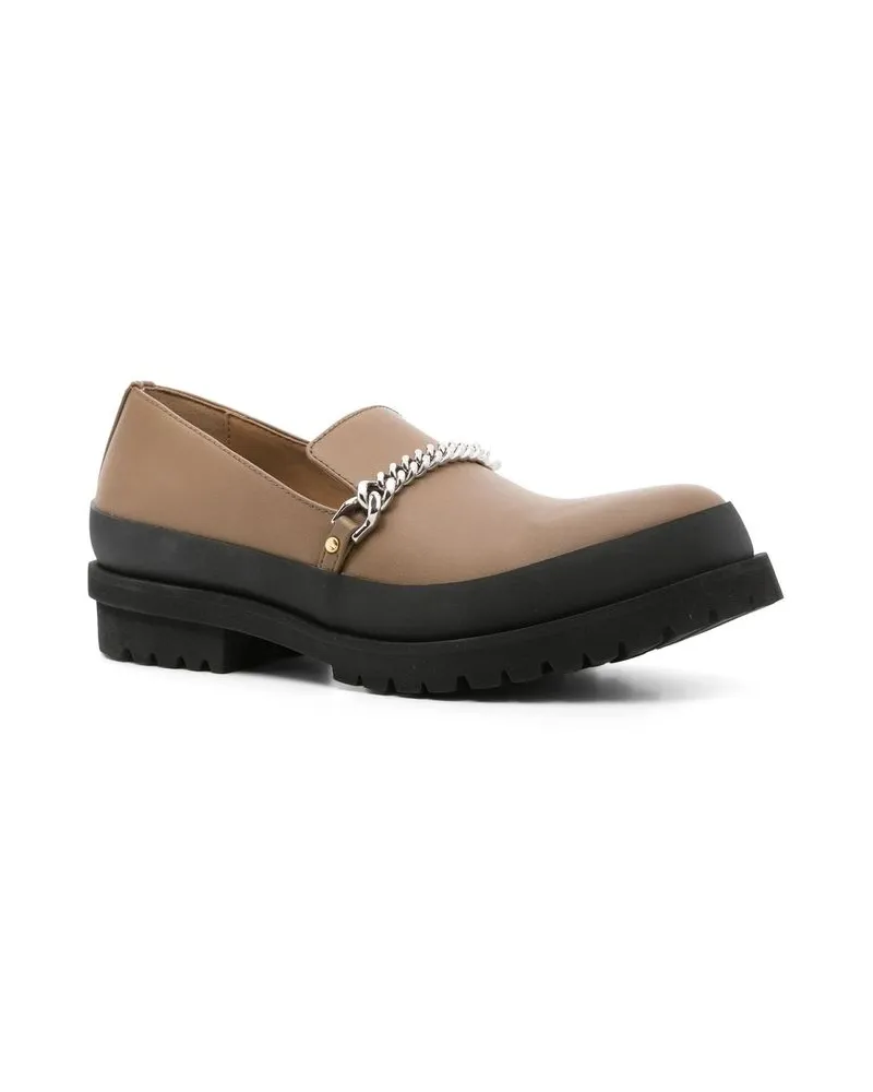 Stella McCartney Women's Brown Vegan Leather Slip-On Loafers Brown