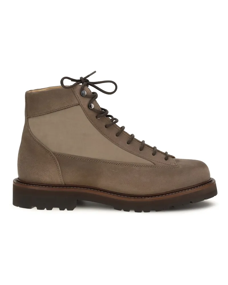 Brunello Cucinelli Men's Ankle Boots Calf Leather Koala-Mushroom Koala/mushroom Brown
