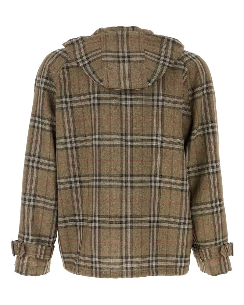 Burberry Men's Embroidered Viscose Blend Sweatshirt Brushipcheck Exterior: Silk Giubbini Brown