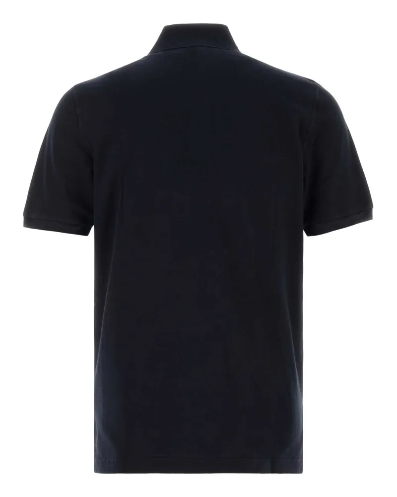 Fedeli Men's Navy Blue Piquet Polo Shirt Blu Exterior: Cotton Navy