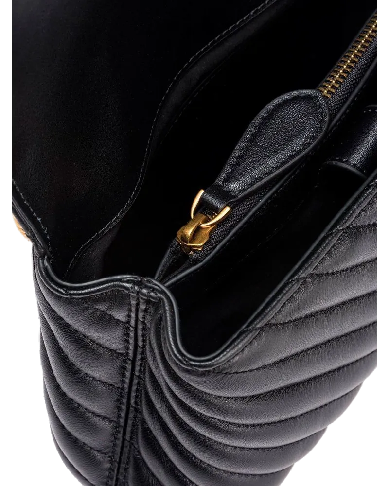 Pinko Women's Top Handle Bag Black Sheep Nappa - Top-Handle-Bags Black