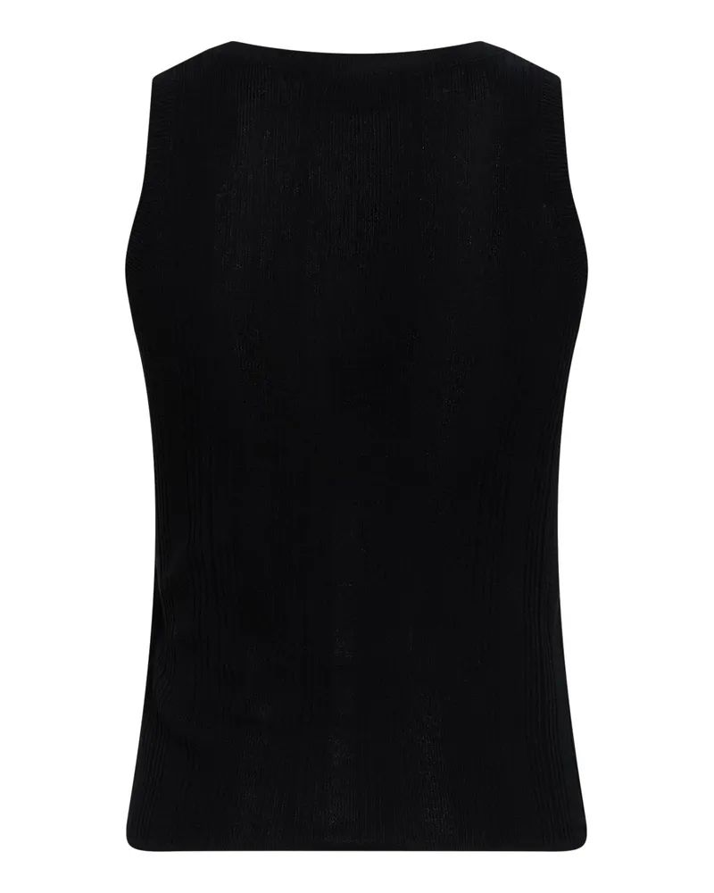 Max Mara Women Tank Top Black Viscose Black
