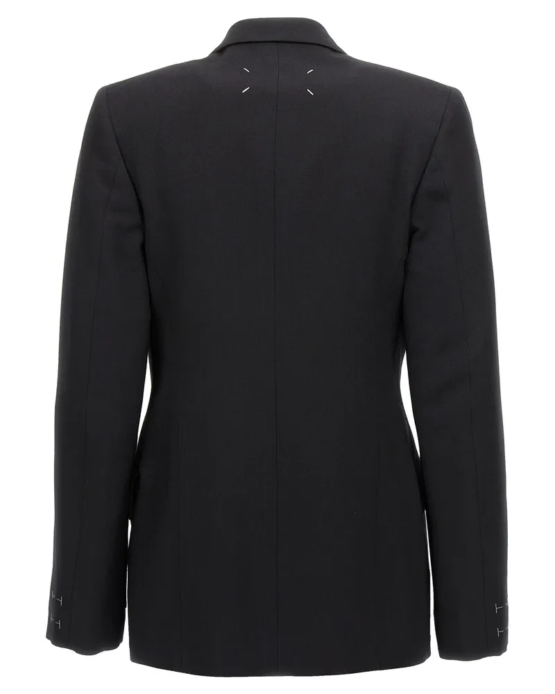 Maison Margiela Women's Black Wool Blazer Clothing Black