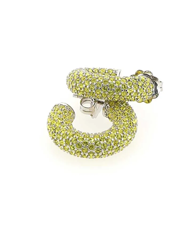 Amina Muaddi Women's Embellished Metal Mini Cameron Earrings Citrine Orecchini Citrine