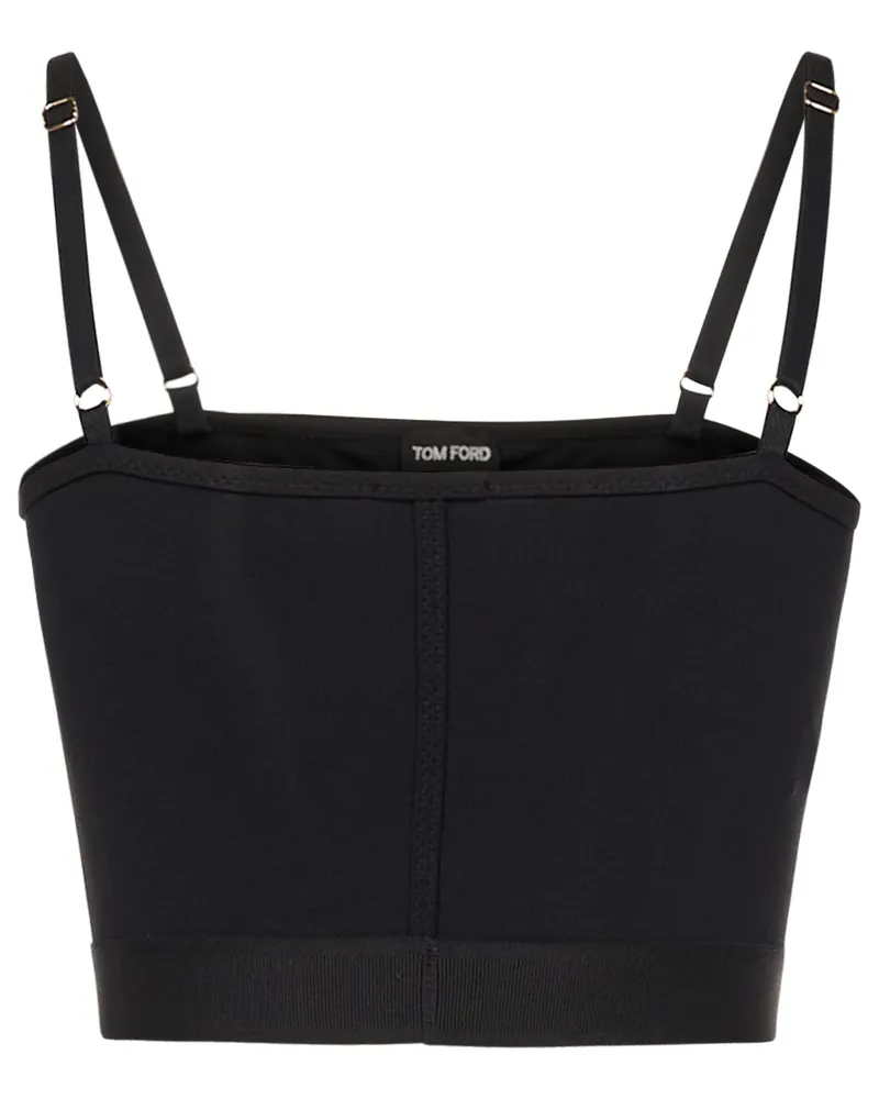Tom Ford Women Crop Top Black Modal Black