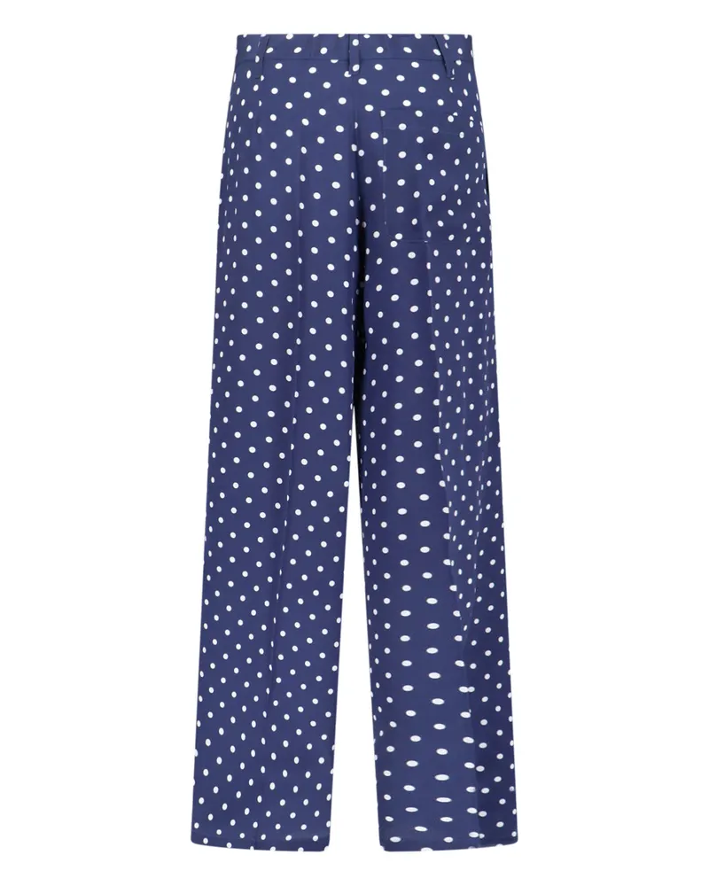 P.A.R.O.S.H. Women's Trousers Blue Silk Navy