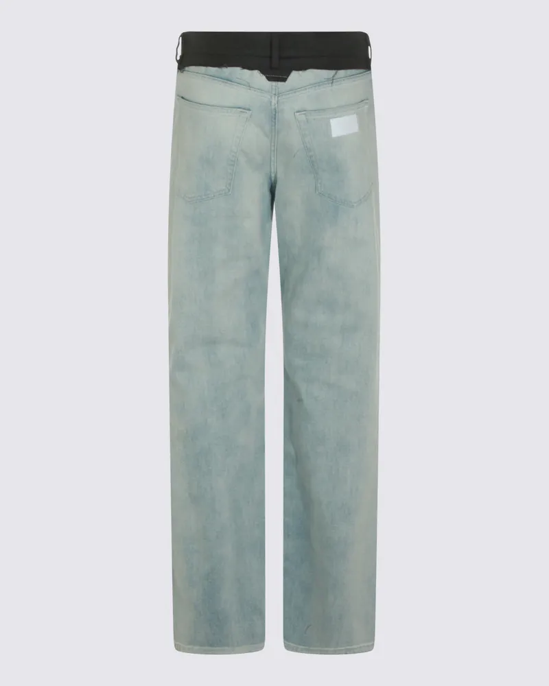 Maison Margiela Women's Jeans Black _100 % Co Blue