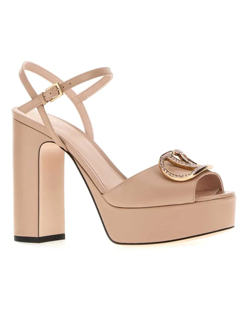 Valentino Garavani Vlogo Platform Sandal — Pink Pink