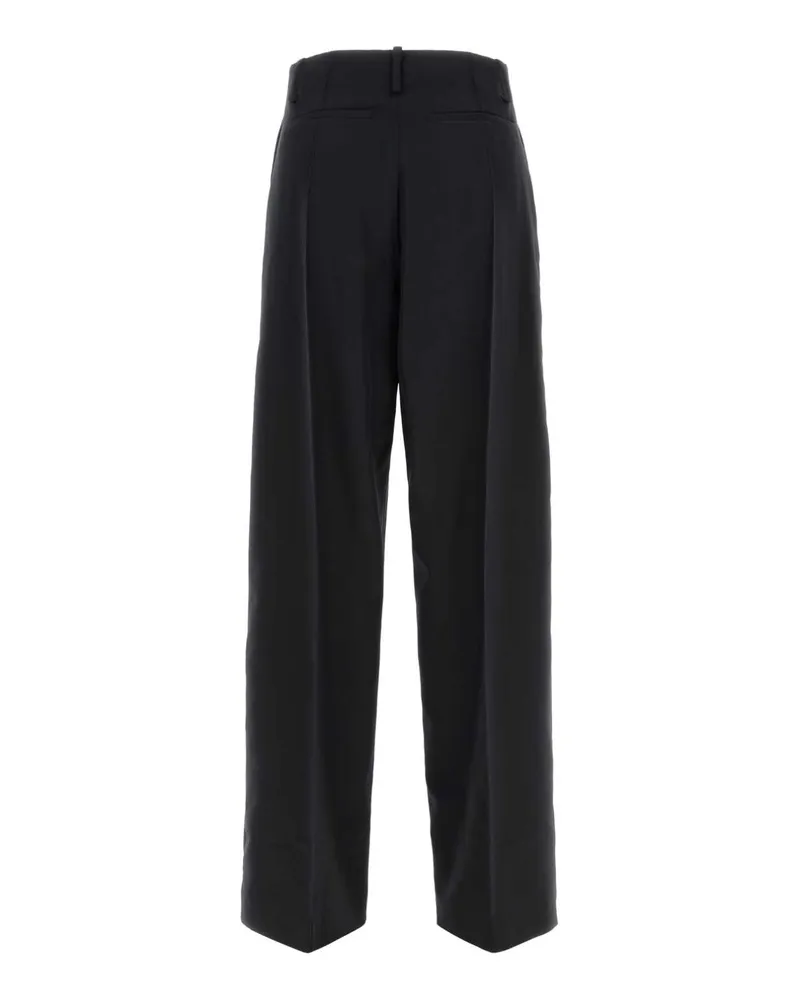 Marni Women's Black Wool Blend Pant Virgin Polyester Black