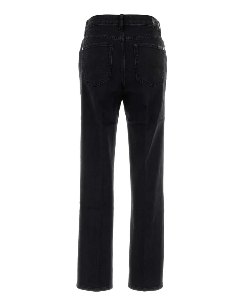 7 for all mankind Women's Slate Stretch Denim Jeans Nero Exterior: Cotton Elastane Black