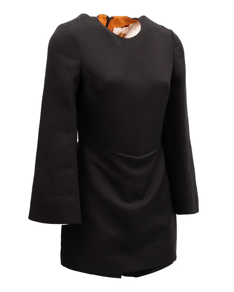 Valentino Garavani Women's Black Mini Dress With Flared Sleeves Black