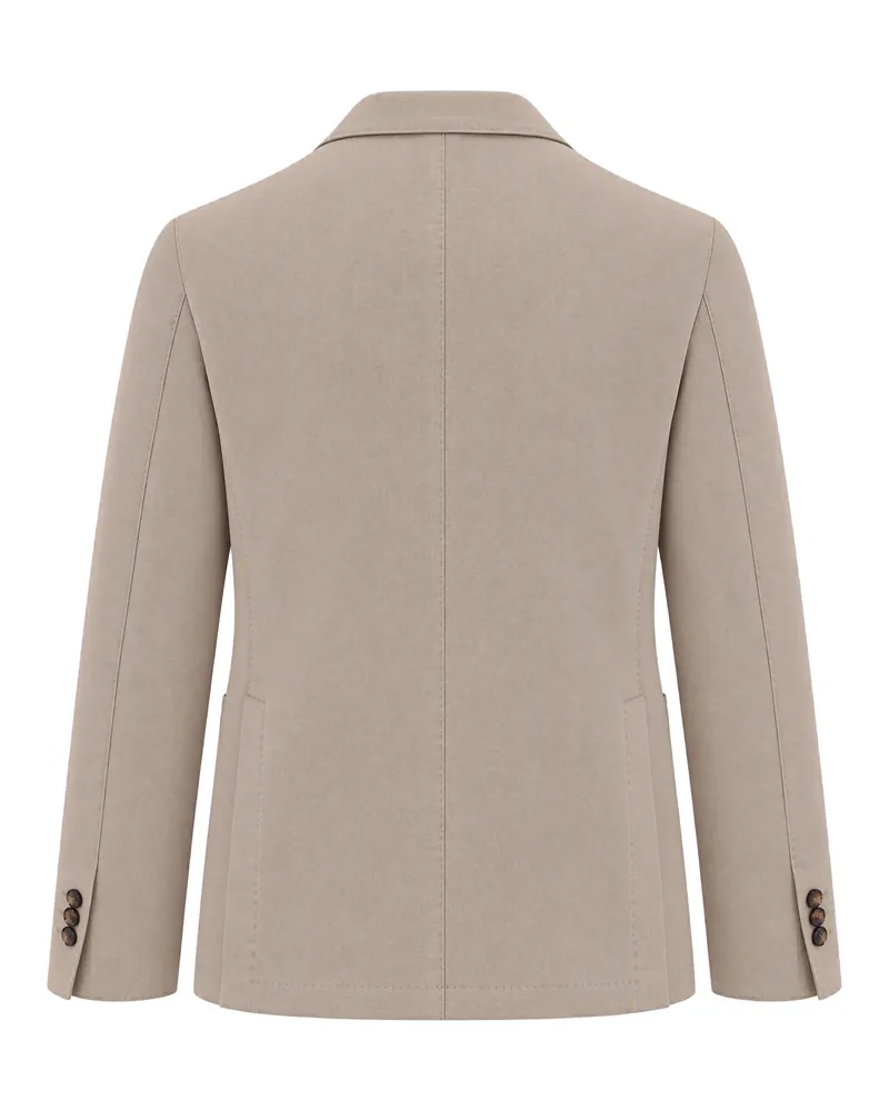 Luigi Bianchi Mantova Double-Breasted Virgin Wool Blazer — Beige Beige