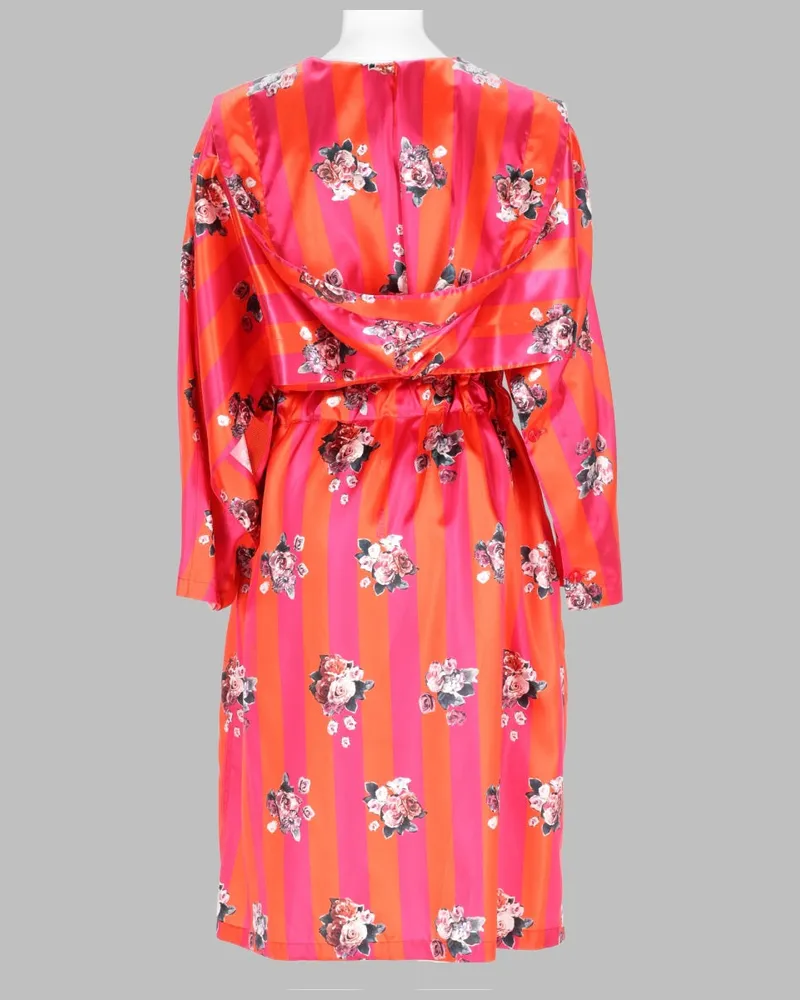 Golden Goose Floral Print Polyester Coat — Pink Pink