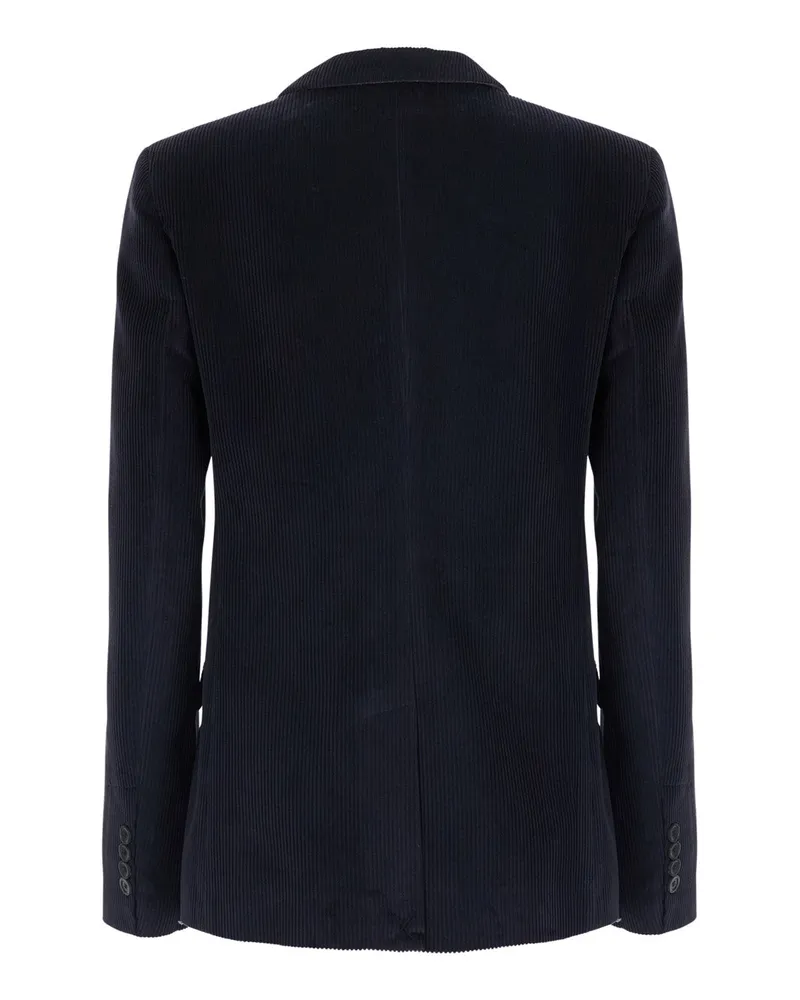 Semicouture Women's Jacket Corduroy, Blue Blazers Blue