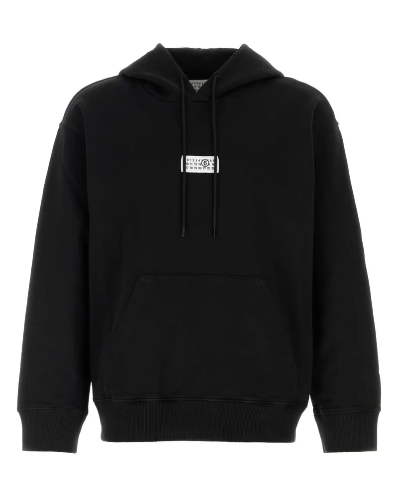 Maison Margiela Logo-Patch Cotton Sweatshirt — Black Black