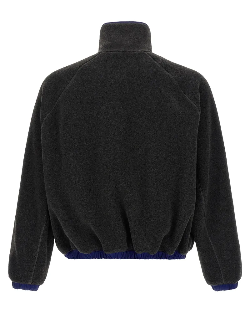 AMI Paris Fleece Raglan Sweatshirt — Grey Grey