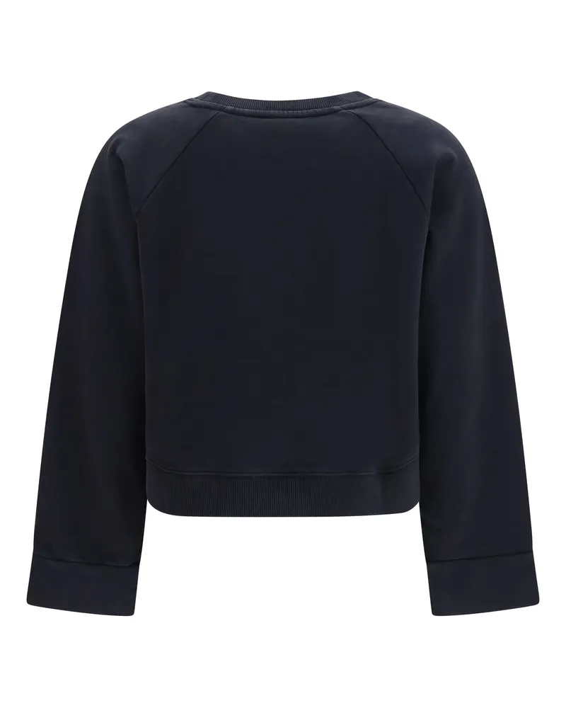 Pinko Women Sweatshirt Neves Black-White-Green Cotton Sweatshirts Black/white/green Sweater Black