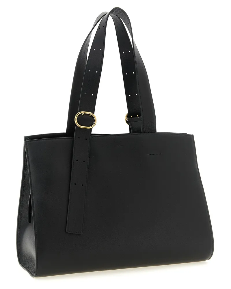 Jil Sander Cannolo Shoulder Bag — Black Black