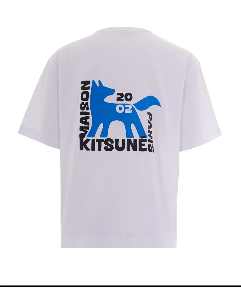 Kitsuné Screen-Printed Organic Cotton T-Shirt — White White