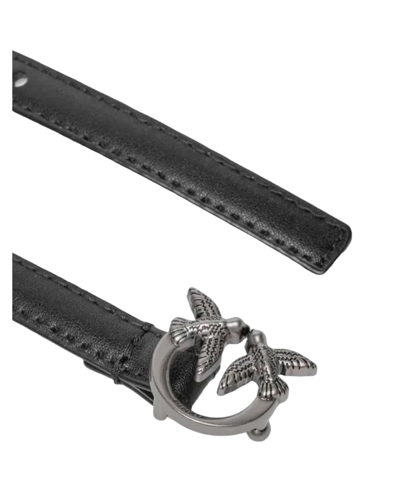 Pinko Women's Belt Black Cowhide | Accessory: Zinc Accessories Black