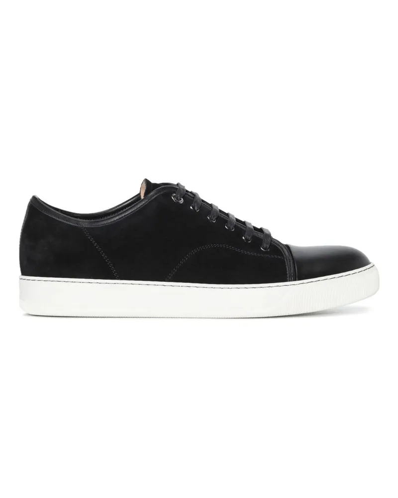 Lanvin Calf Leather and Suede Sneakers — Black Black