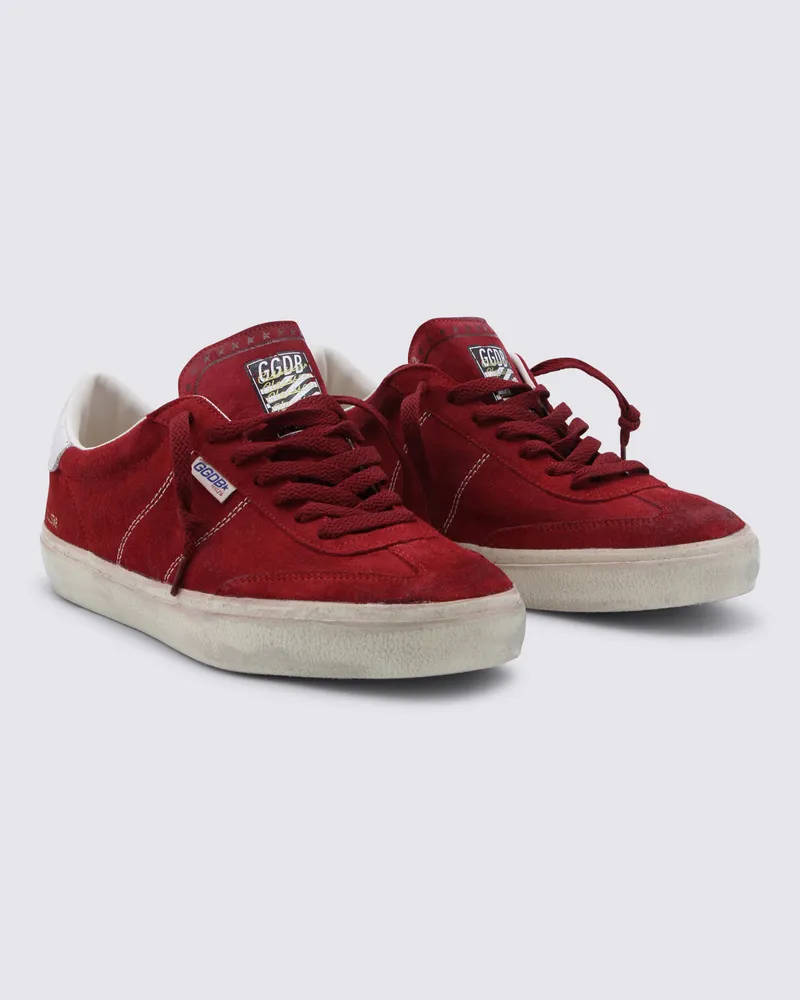 Golden Goose Men's Sneakers Dark Red-Milk _cover Tex-El Sole El Red/milk Tex/el Red
