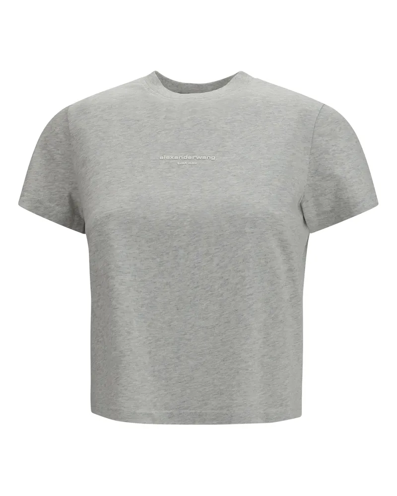 Alexander Wang Logo Print T-Shirt — Gray Gray
