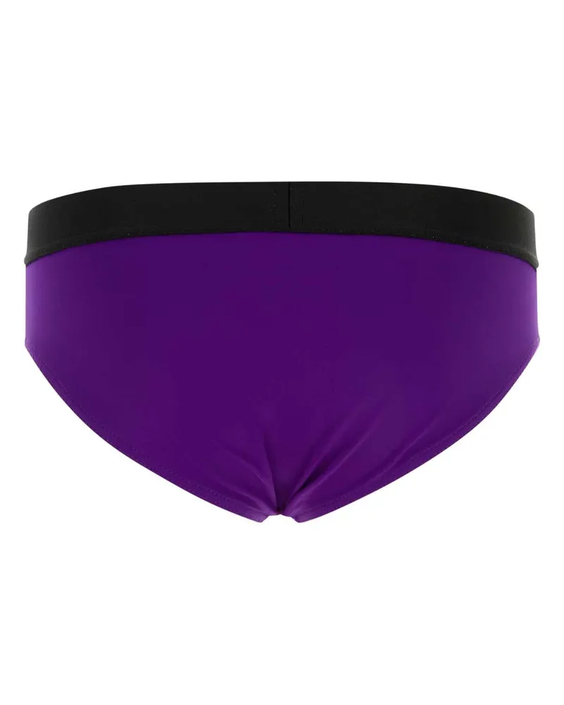 Dsquared2 Men's Purple Stretch Nylon Swimming Brief Exterior: Elastane Costumi Da Bagno Purple