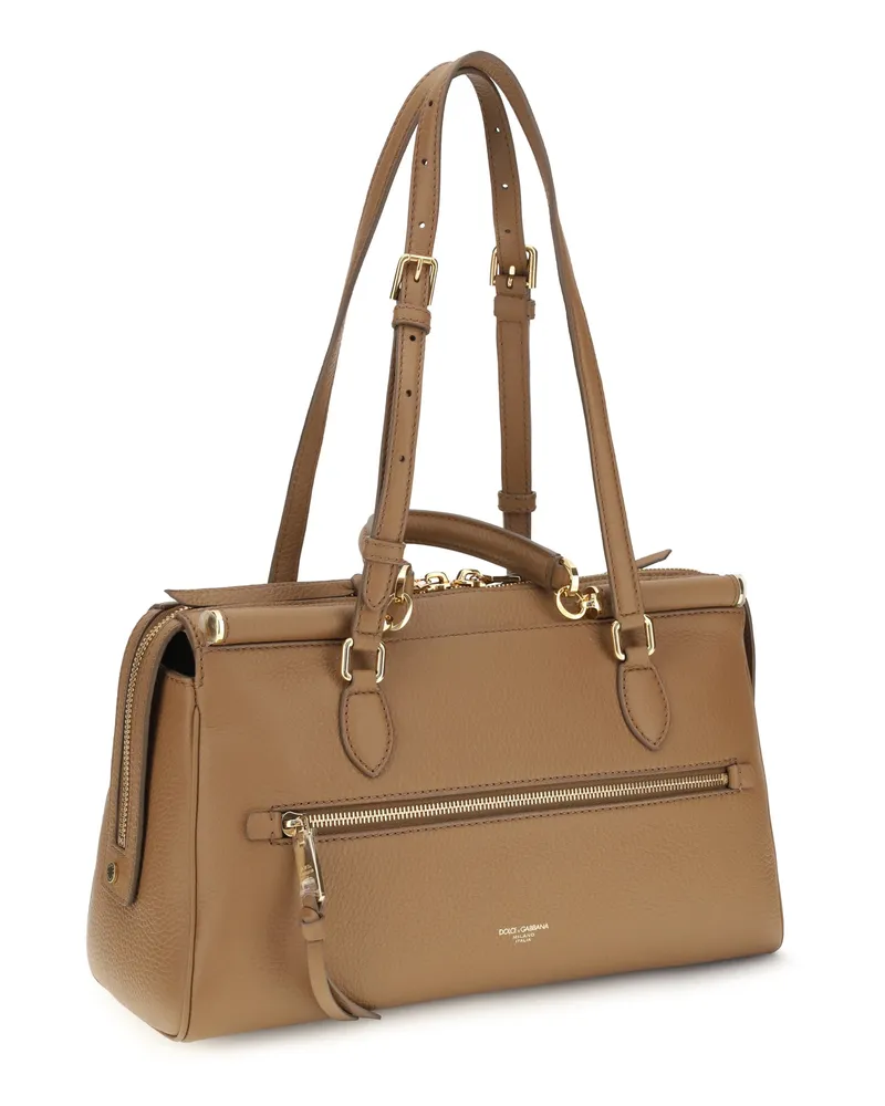 Dolce & Gabbana Women's Shoulder Bag Odissea Caramel Calf Leather Wallets & Purses Caramel