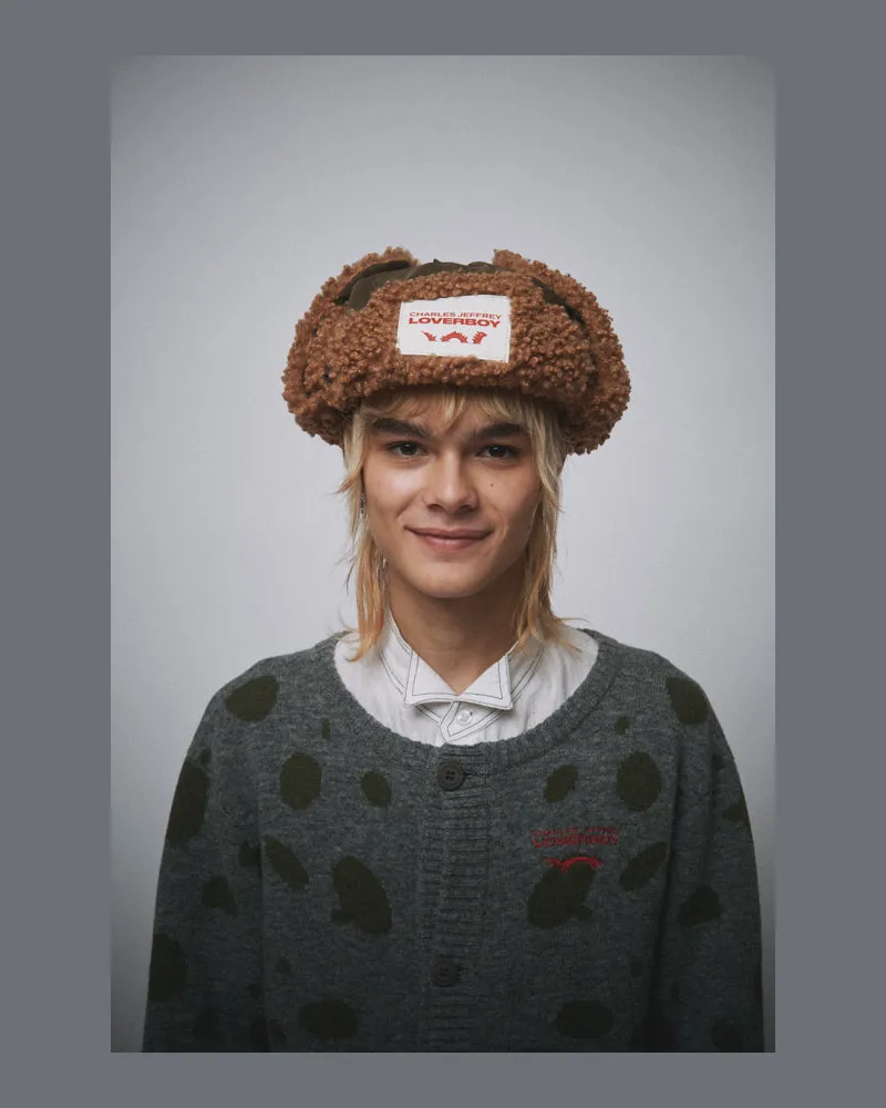 Charles Jeffrey Loverboy 064133402 Faux Fur Boucle Trapper Hat — Brown Brown