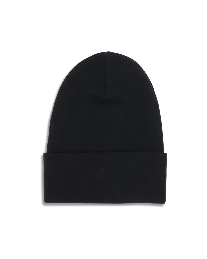 Moncler Men's Black Fleece Wool Beanie Accessory Black