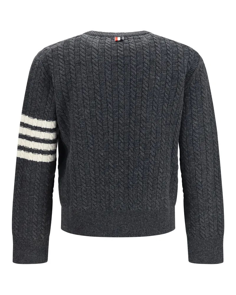 Thom Browne 4-Bar Sweater — Gray Gray