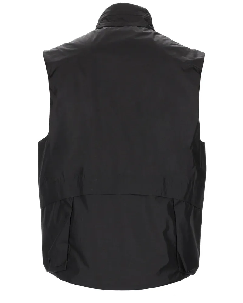 C.P. Company Logo-Embroidered Polyamide Gilet — Black Black