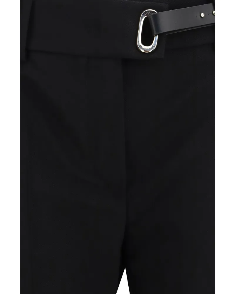 Max Mara Women's Cigarette Pants Rum Black Viscose Trousers Black
